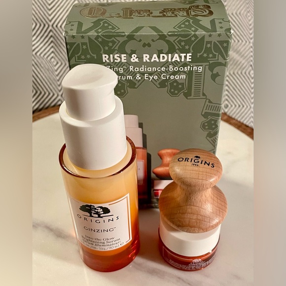 Origins | Rise & Radiate GinZing Radiance-Boosting Serum & Eye Cream Set | NIB - Picture 7 of 12